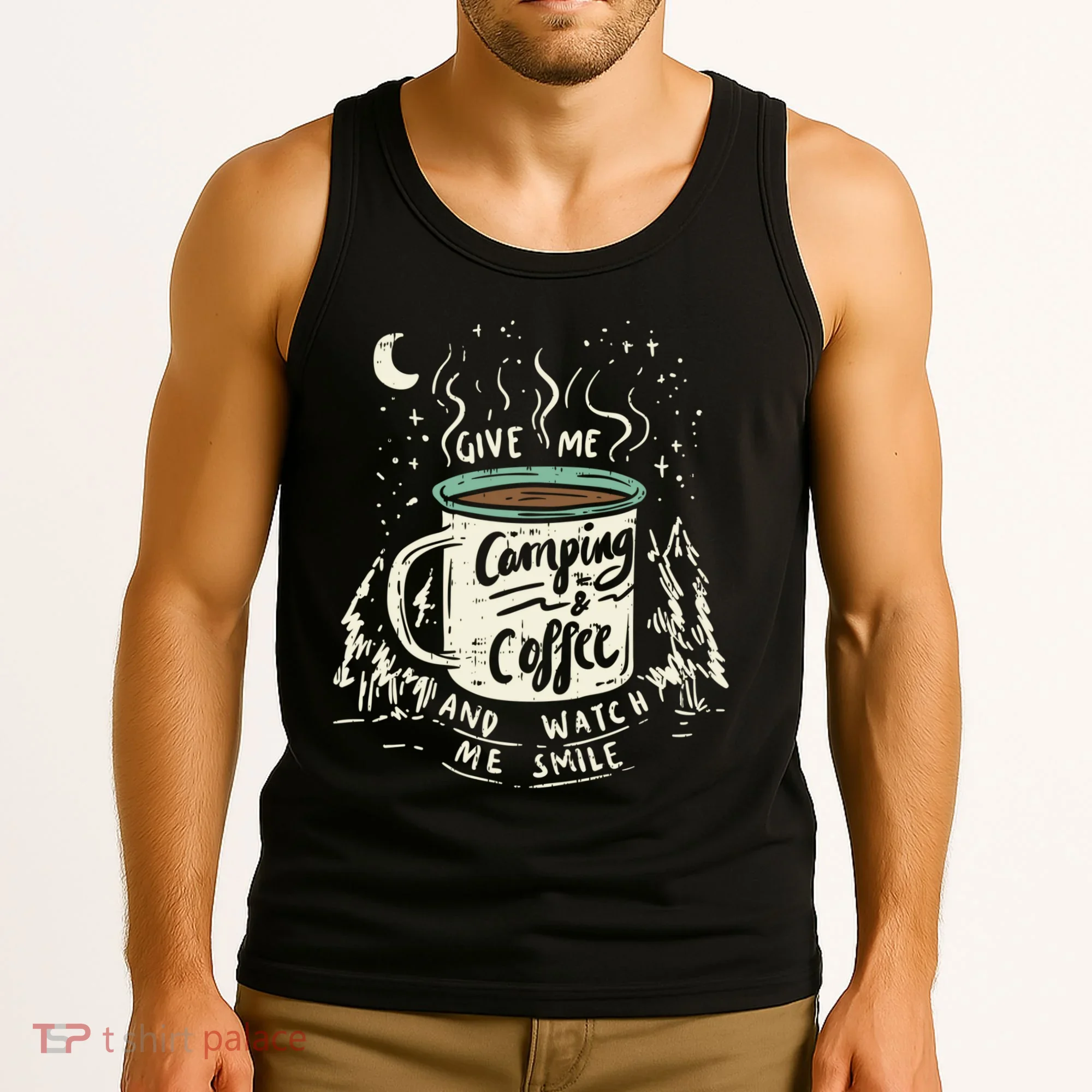 Camping And Coffee Tank Top