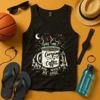 Camping And Coffee Tank Top thumb 4