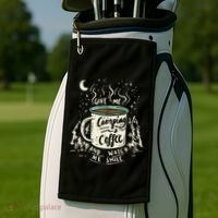 Camping And Coffee Golf Towel thumb 2