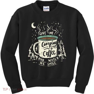 Camping And Coffee Kids Sweatshirt