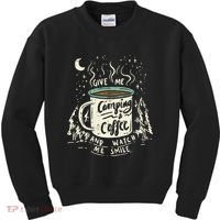 Camping And Coffee Kids Sweatshirt thumb 0