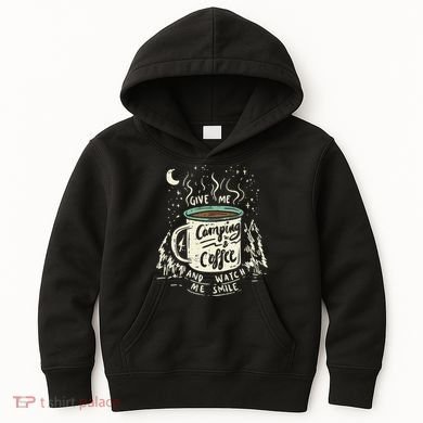 Camping And Coffee Kids Hoodie