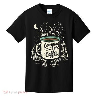 Camping And Coffee Kids T-Shirt