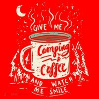 Camping And Coffee Santa Hat thumb 1