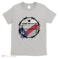 Come And Cut It Barbwire Texas Flag T-Shirt thumb 0