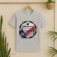 Come And Cut It Barbwire Texas Flag T-Shirt thumb 2