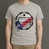 Come And Cut It Barbwire Texas Flag T-Shirt thumb 3