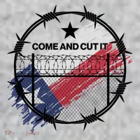 Come And Cut It Barbwire Texas Flag T-Shirt thumb 7