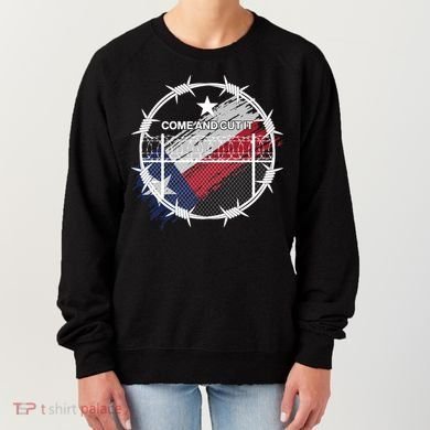Come And Cut It Barbwire Texas Flag Women's Sweatshirt