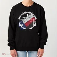 Come And Cut It Barbwire Texas Flag Women's Sweatshirt thumb 0