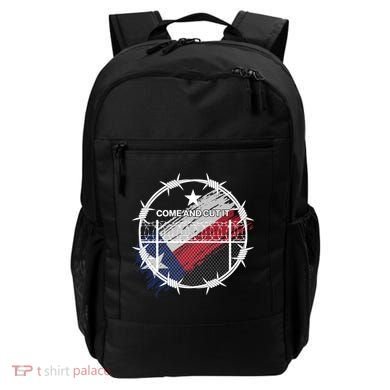 Come And Cut It Barbwire Texas Flag Backpack