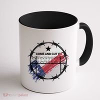 Come And Cut It Barbwire Texas Flag Coffee Mug thumb 1