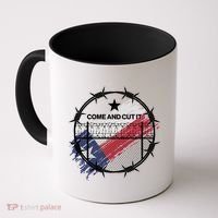 Come And Cut It Barbwire Texas Flag Coffee Mug thumb 0