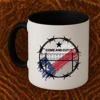 Come And Cut It Barbwire Texas Flag Coffee Mug thumb 2