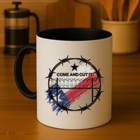Come And Cut It Barbwire Texas Flag Coffee Mug thumb 4
