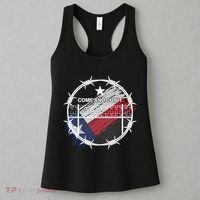 Come And Cut It Barbwire Texas Flag Women's Tank Top thumb 3