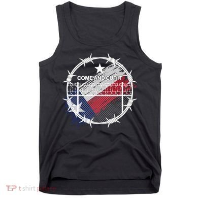 Come And Cut It Barbwire Texas Flag Tank Top