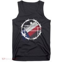 Come And Cut It Barbwire Texas Flag Tank Top thumb 0