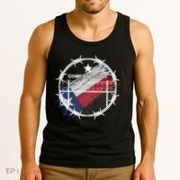 Come And Cut It Barbwire Texas Flag Tank Top thumb 3