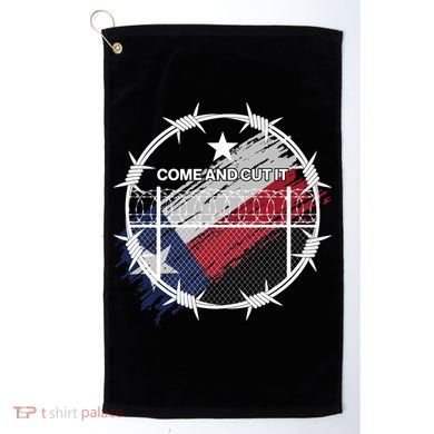 Come And Cut It Barbwire Texas Flag Golf Towel