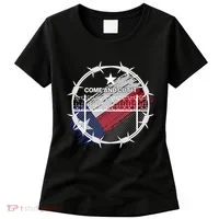 Come And Cut It Barbwire Texas Flag Women's T-Shirt thumb 0
