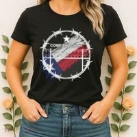 Come And Cut It Barbwire Texas Flag Women's T-Shirt thumb 2