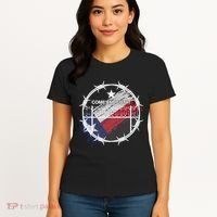 Come And Cut It Barbwire Texas Flag Women's T-Shirt thumb 4