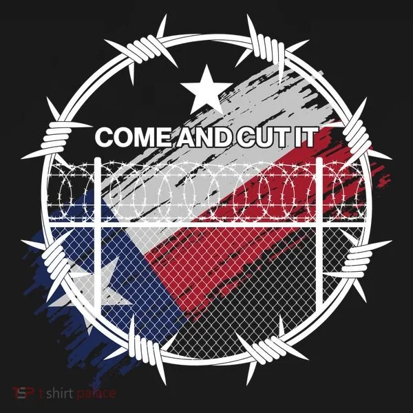 Come And Cut It Barbwire Texas Flag Women's T-Shirt