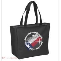 Come And Cut It Barbwire Texas Flag Tote Bag thumb 2