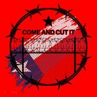 Come And Cut It Barbwire Texas Flag Santa Hat thumb 1