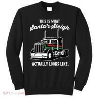 Christmas Asphalt Cowboy Trucker Truck Driver Gifts Sweatshirt thumb 0
