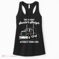 Christmas Asphalt Cowboy Trucker Truck Driver Gifts Women's Tank Top thumb 0