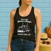 Christmas Asphalt Cowboy Trucker Truck Driver Gifts Women's Tank Top thumb 2