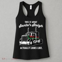 Christmas Asphalt Cowboy Trucker Truck Driver Gifts Women's Tank Top thumb 3