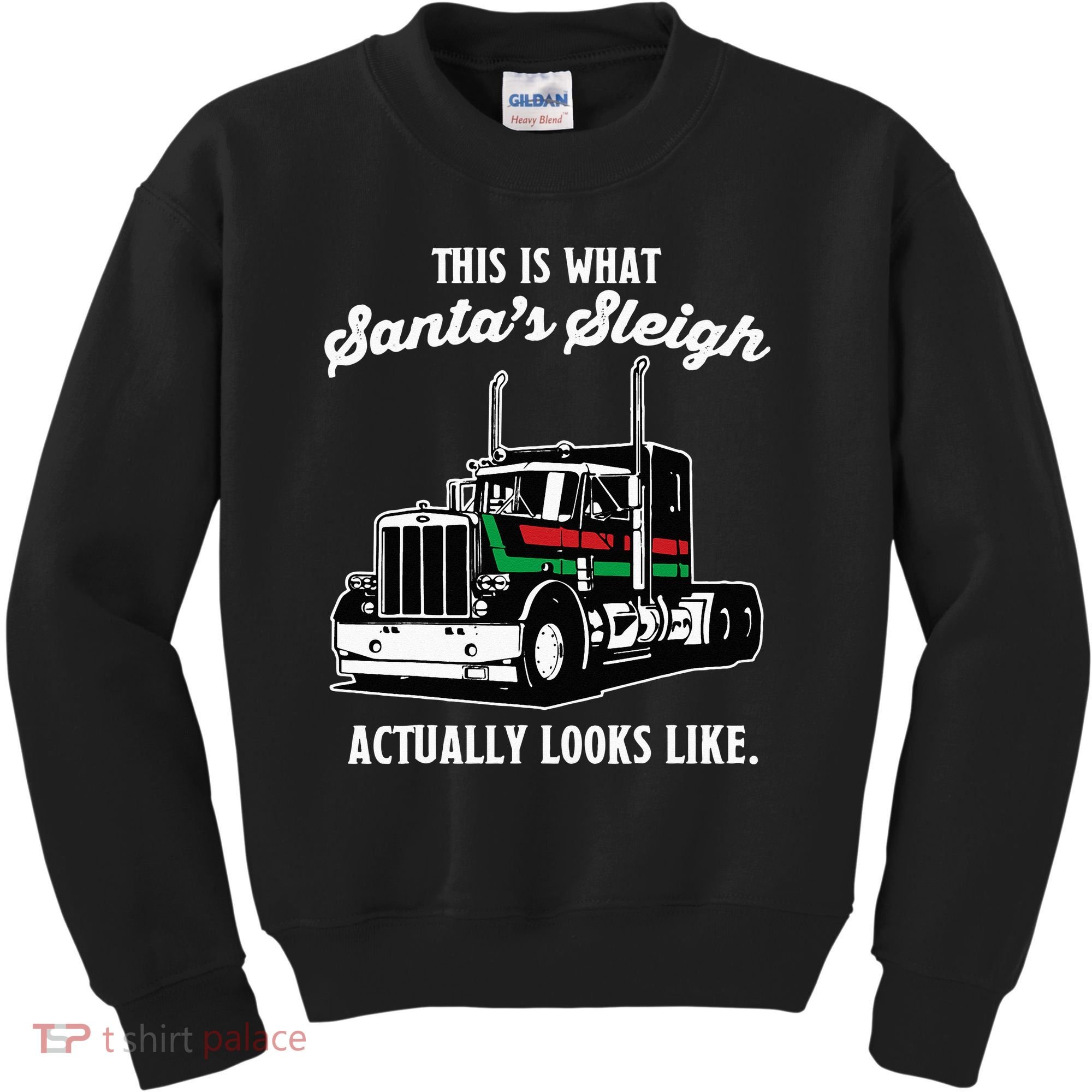 Christmas Asphalt Cowboy Trucker Truck Driver Gifts Kids Sweatshirt