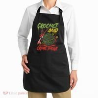 Crochet And Crime Shows Funny Crime Show Lover Knitting Apron thumb 2