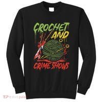 Crochet And Crime Shows Funny Crime Show Lover Knitting Sweatshirt thumb 0