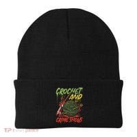 Crochet And Crime Shows Funny Crime Show Lover Knitting Beanie thumb 0