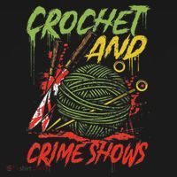 Crochet And Crime Shows Funny Crime Show Lover Knitting Women's Tank Top thumb 5