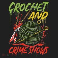 Crochet And Crime Shows Funny Crime Show Lover Knitting Golf Towel thumb 3