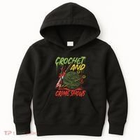 Crochet And Crime Shows Funny Crime Show Lover Knitting Kids Hoodie thumb 0