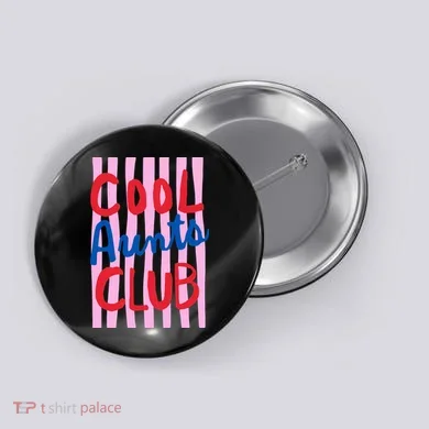 Cool Aunts Club Striped Button