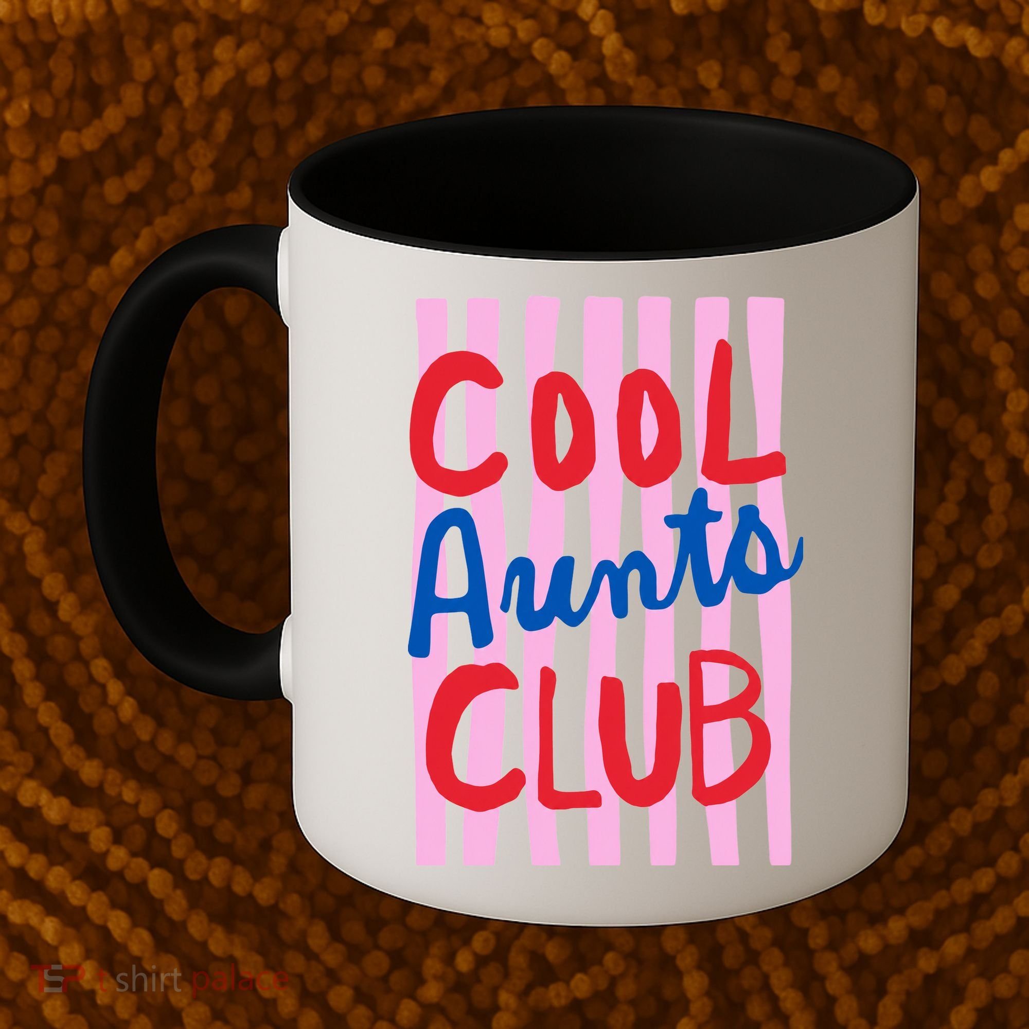 Cool Aunts Club Striped Coffee Mug