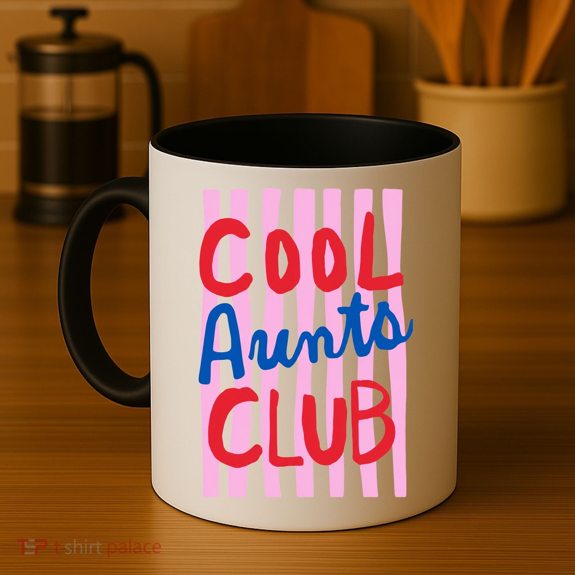 Cool Aunts Club Striped Coffee Mug
