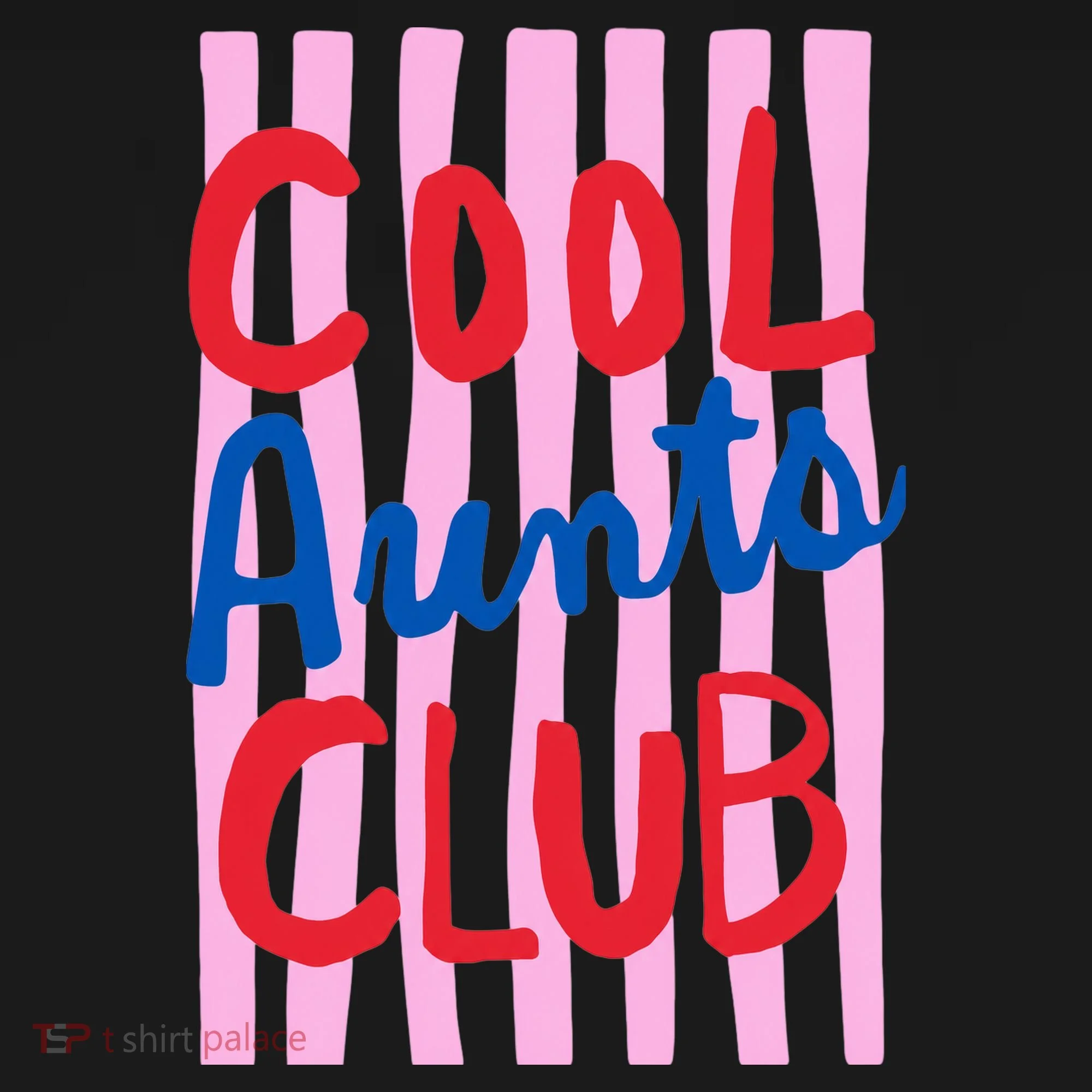 Cool Aunts Club Striped Ornament