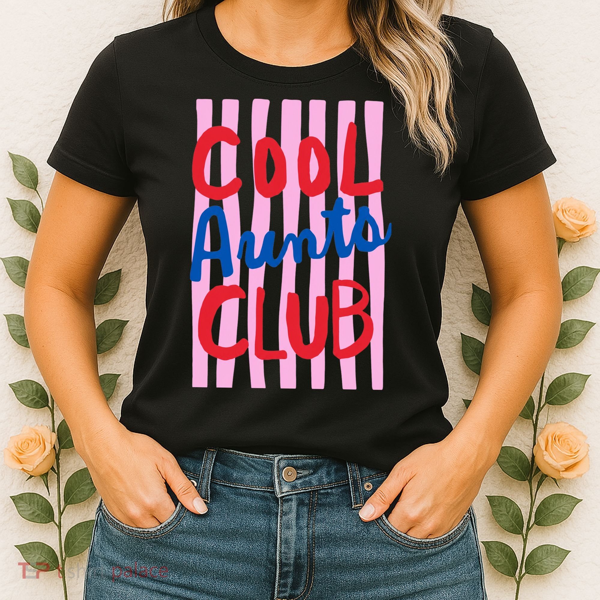 Cool Aunts Club Striped Women's T-Shirt