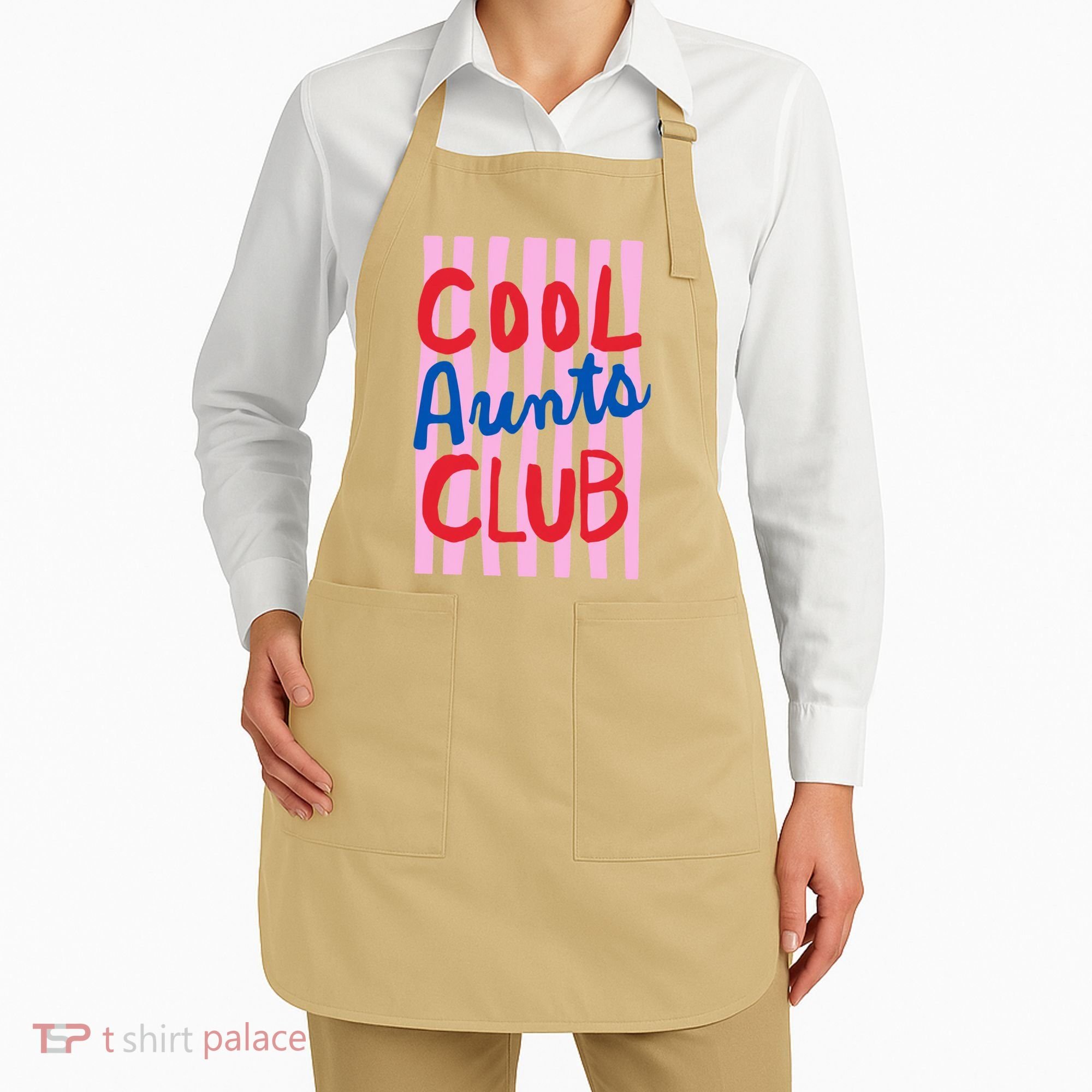 Cool Aunts Club Striped Apron