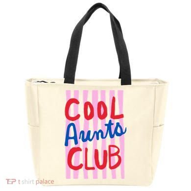Cool Aunts Club Striped Tote Bag