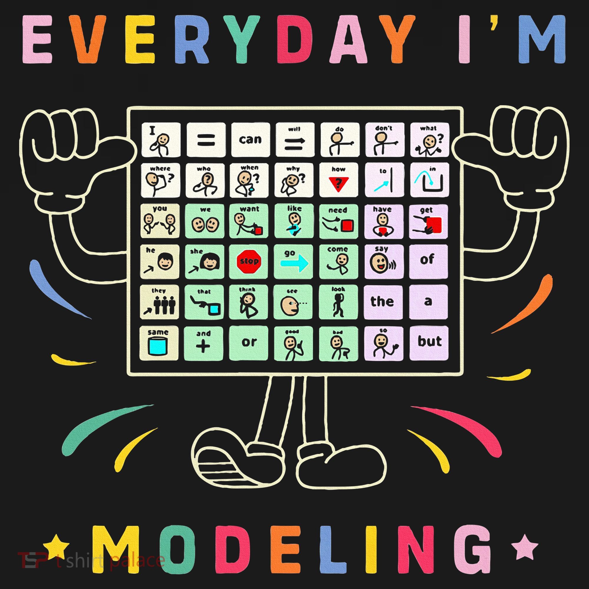 Cute Aac Communication Aac Symbols Everyday IM Modelling Hoodie