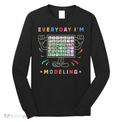 Cute Aac Communication Aac Symbols Everyday IM Modelling Long Sleeve Shirt